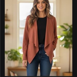 Vigoss Women's Terracotta Drape Jacket